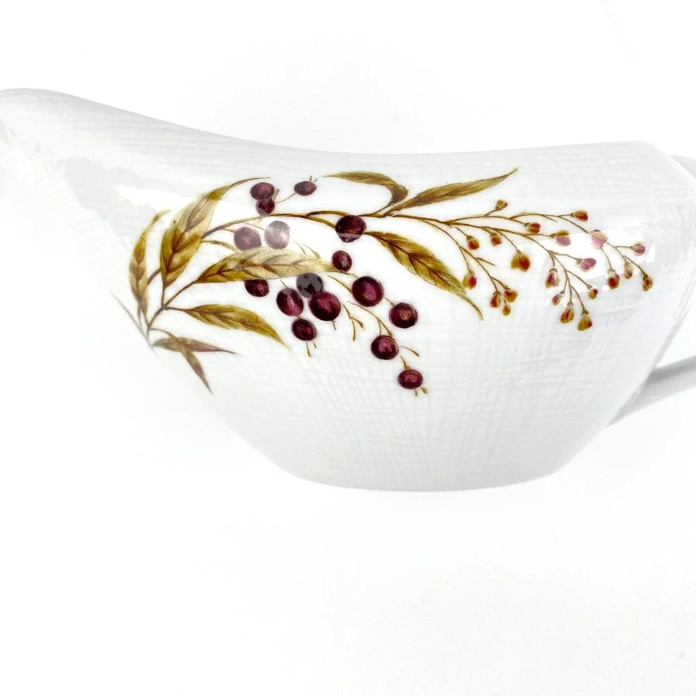 Vintage Japanese Fuji Porcelain Creamer / Gravy Bowl Mountain Berry Fine Beauty!